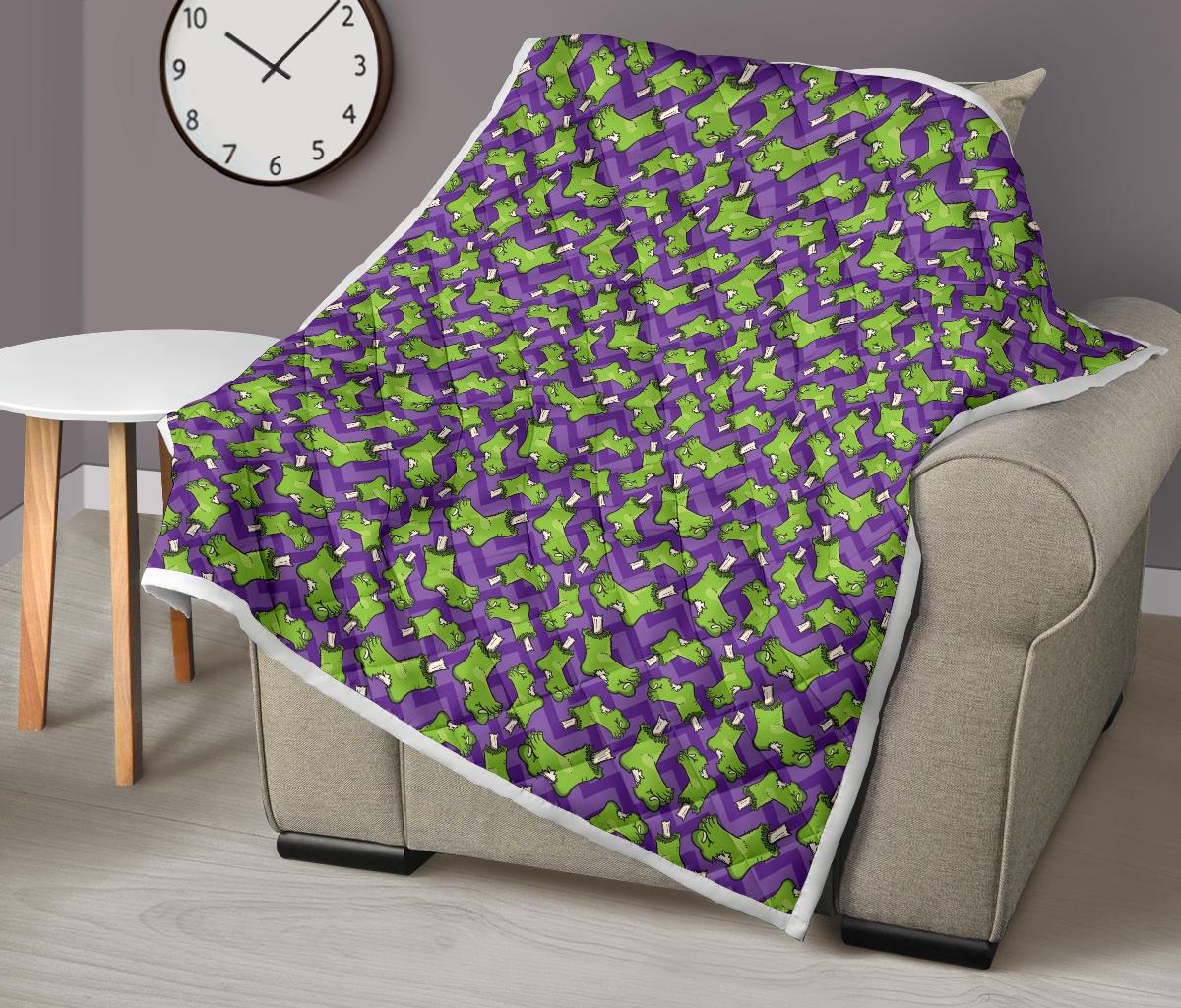 Zombie Foot Design Pattern Print Premium Quilt-JTAMIGO.COM