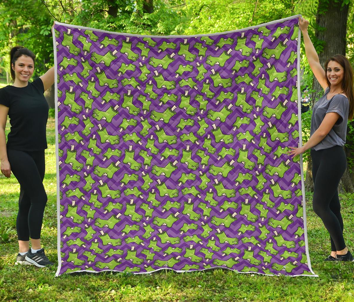 Zombie Foot Design Pattern Print Premium Quilt-JTAMIGO.COM