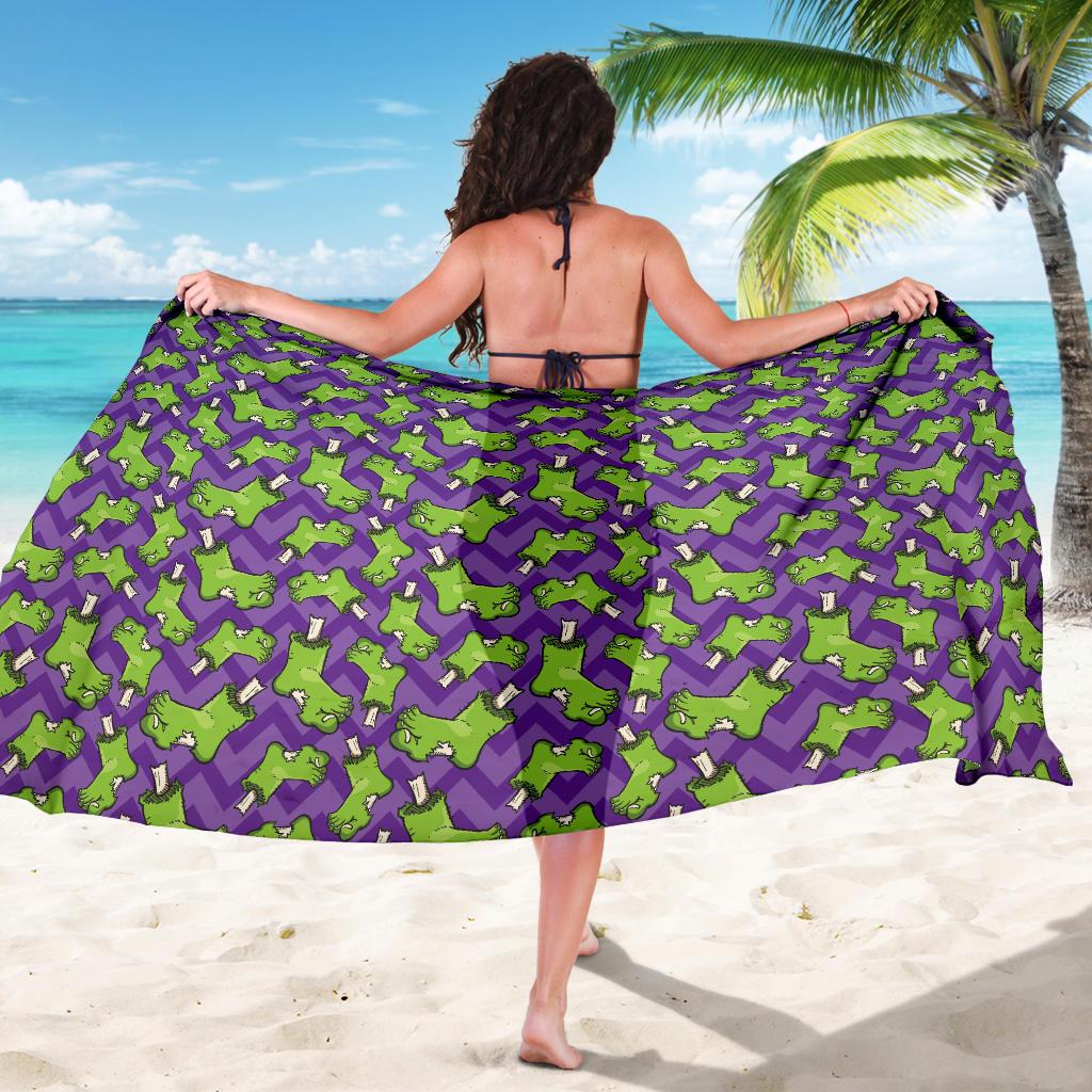 Zombie Foot Design Pattern Print Sarong Pareo Wrap