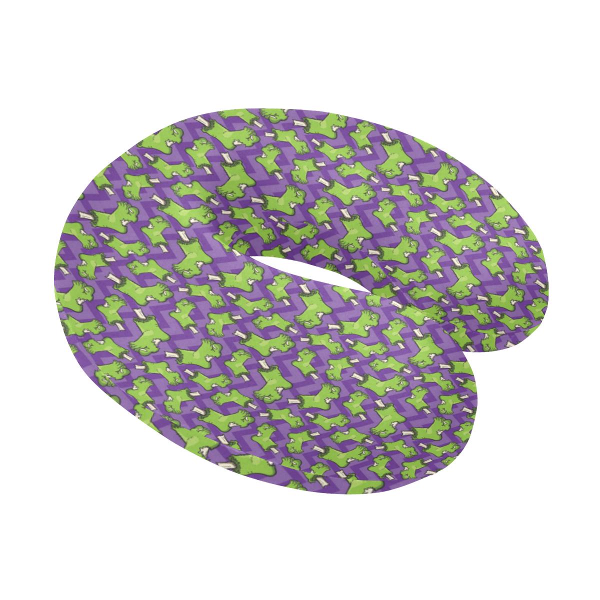 Zombie Foot Design Pattern Print U-Shaped Travel Neck Pillow-JTAMIGO.COM
