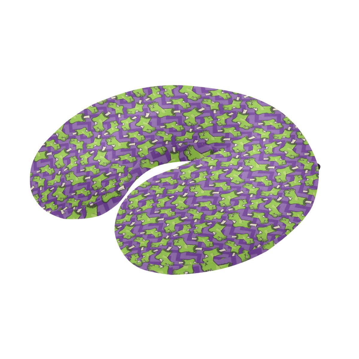 Zombie Foot Design Pattern Print U-Shaped Travel Neck Pillow-JTAMIGO.COM