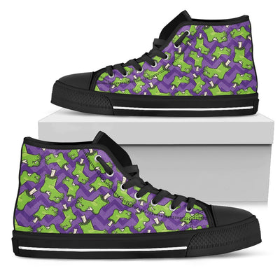 Zombie Foot Design Pattern Print Women High Top Shoes