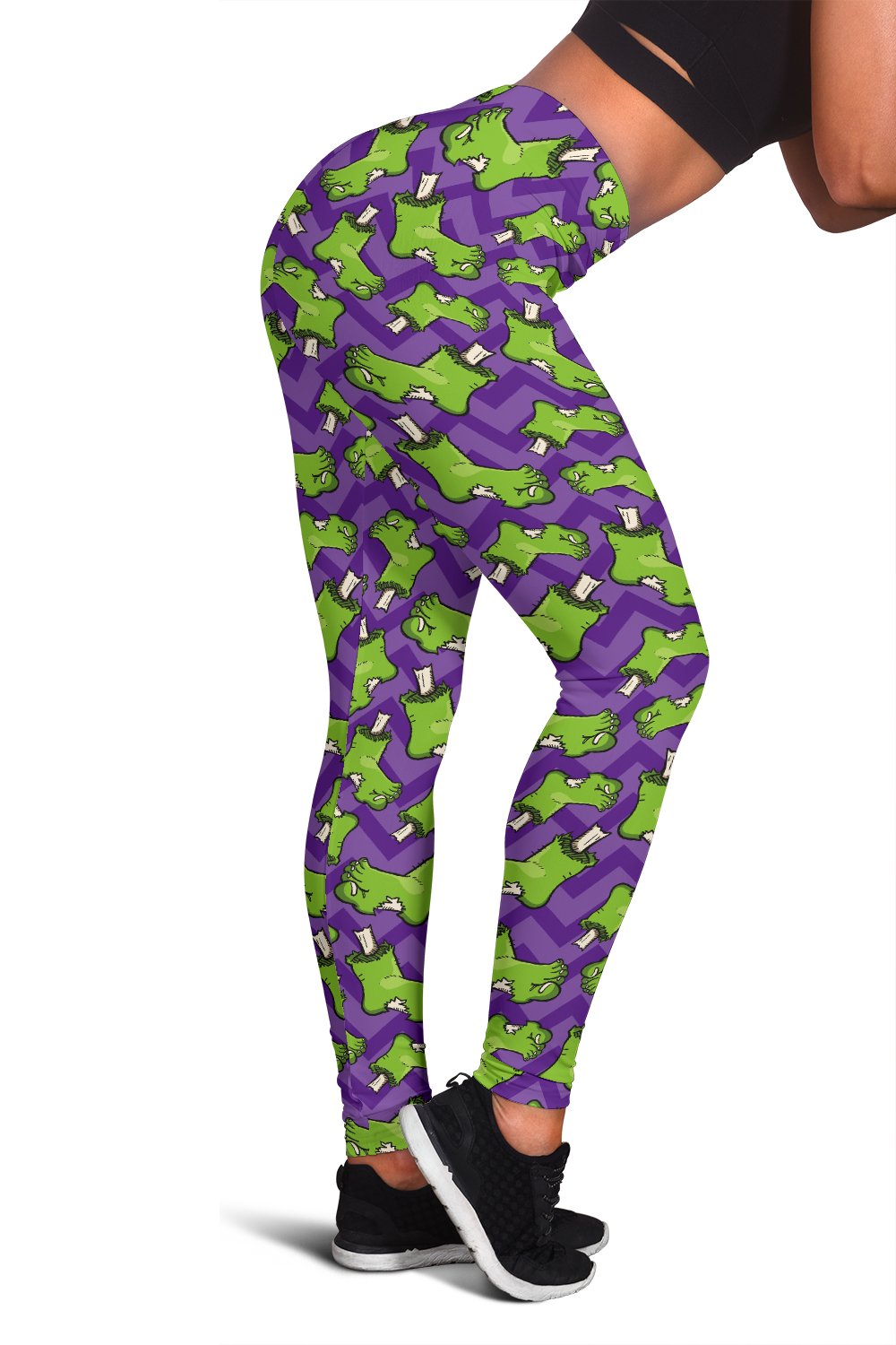 Zombie Foot Design Pattern Print Women Leggings