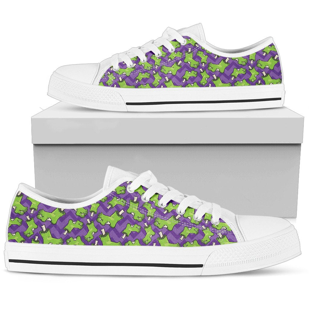 Zombie Foot Design Pattern Print Women Low Top Shoes-JTAMIGO.COM