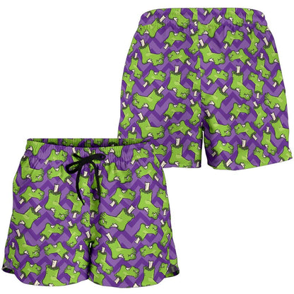 Zombie Foot Design Pattern Print Women Shorts-JTAMIGO.COM