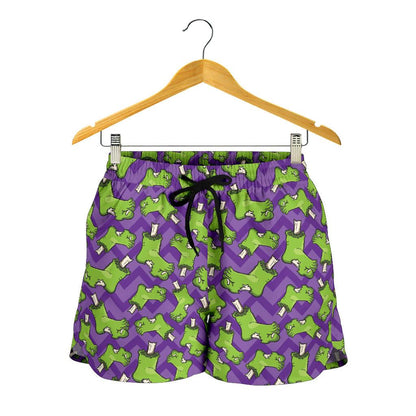 Zombie Foot Design Pattern Print Women Shorts-JTAMIGO.COM
