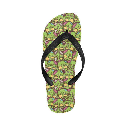 Zombie Head Design Pattern Print Flip Flops-JTAMIGO.COM
