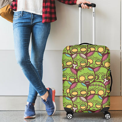 Zombie Head Design Pattern Print Luggage Cover Protector