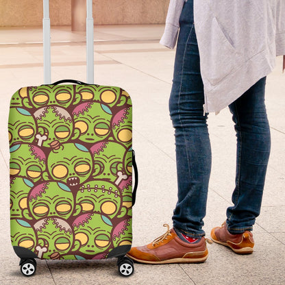 Zombie Head Design Pattern Print Luggage Cover Protector