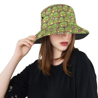 Zombie Head Design Pattern Print Unisex Bucket Hat