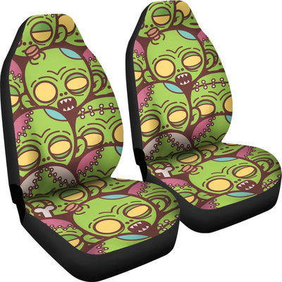 Zombie Head Design Pattern Print Universal Fit Car Seat Covers