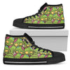 Zombie Head Design Pattern Print Women High Top Shoes