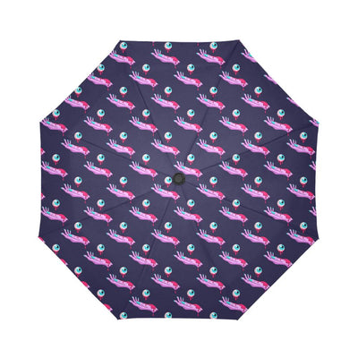 Zombie Pink Hand Design Pattern Print Automatic Foldable Umbrella