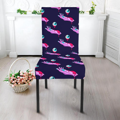 Zombie Pink Hand Design Pattern Print Dining Chair Slipcover-JTAMIGO.COM
