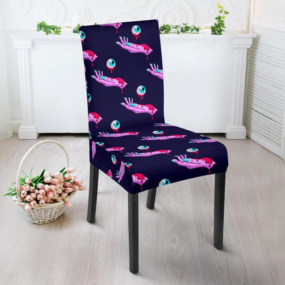 Zombie Pink Hand Design Pattern Print Dining Chair Slipcover-JTAMIGO.COM