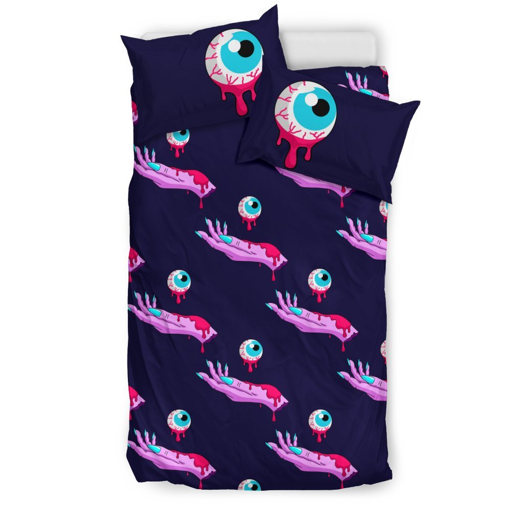 Zombie Pink Hand Design Pattern Print. Duvet Cover Bedding Set