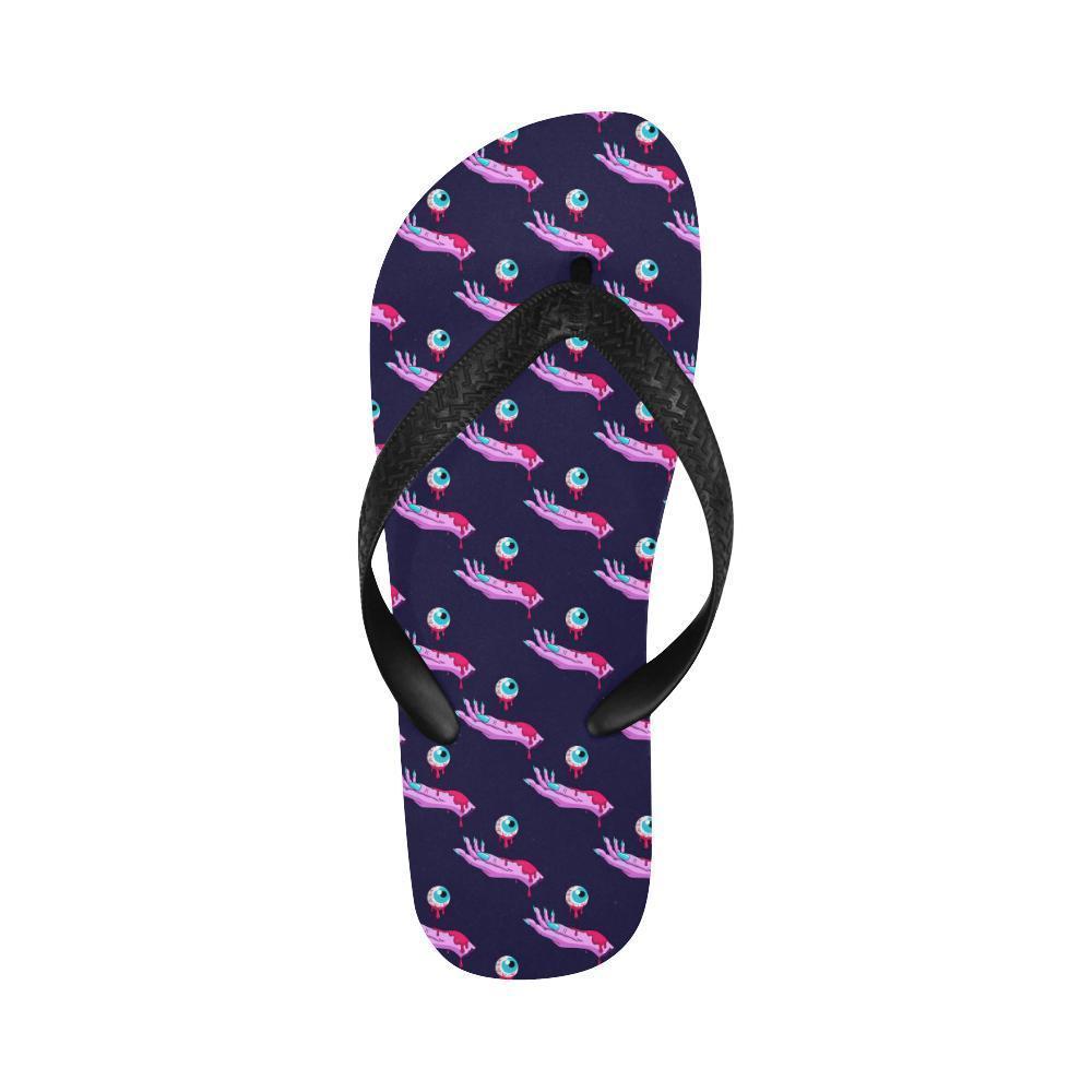 Zombie Pink Hand Design Pattern Print Flip Flops-JTAMIGO.COM