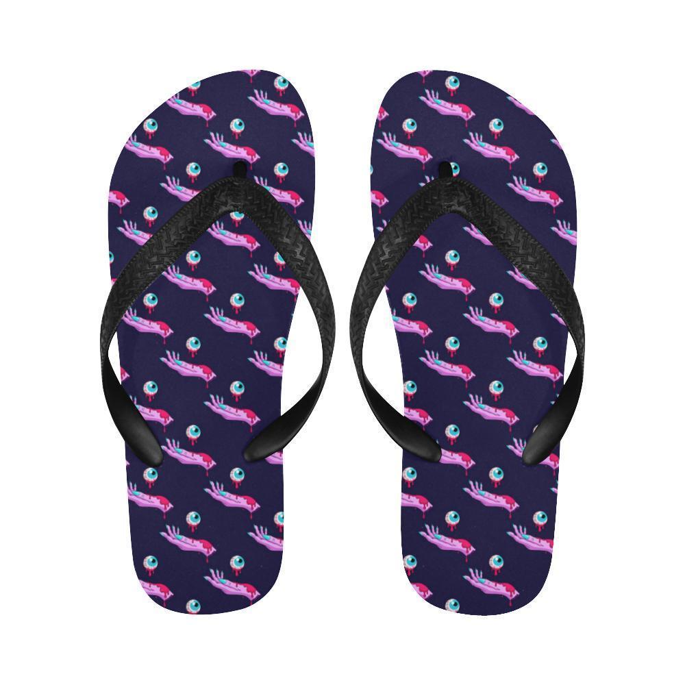 Zombie Pink Hand Design Pattern Print Flip Flops-JTAMIGO.COM