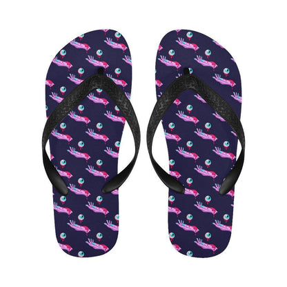Zombie Pink Hand Design Pattern Print Flip Flops-JTAMIGO.COM