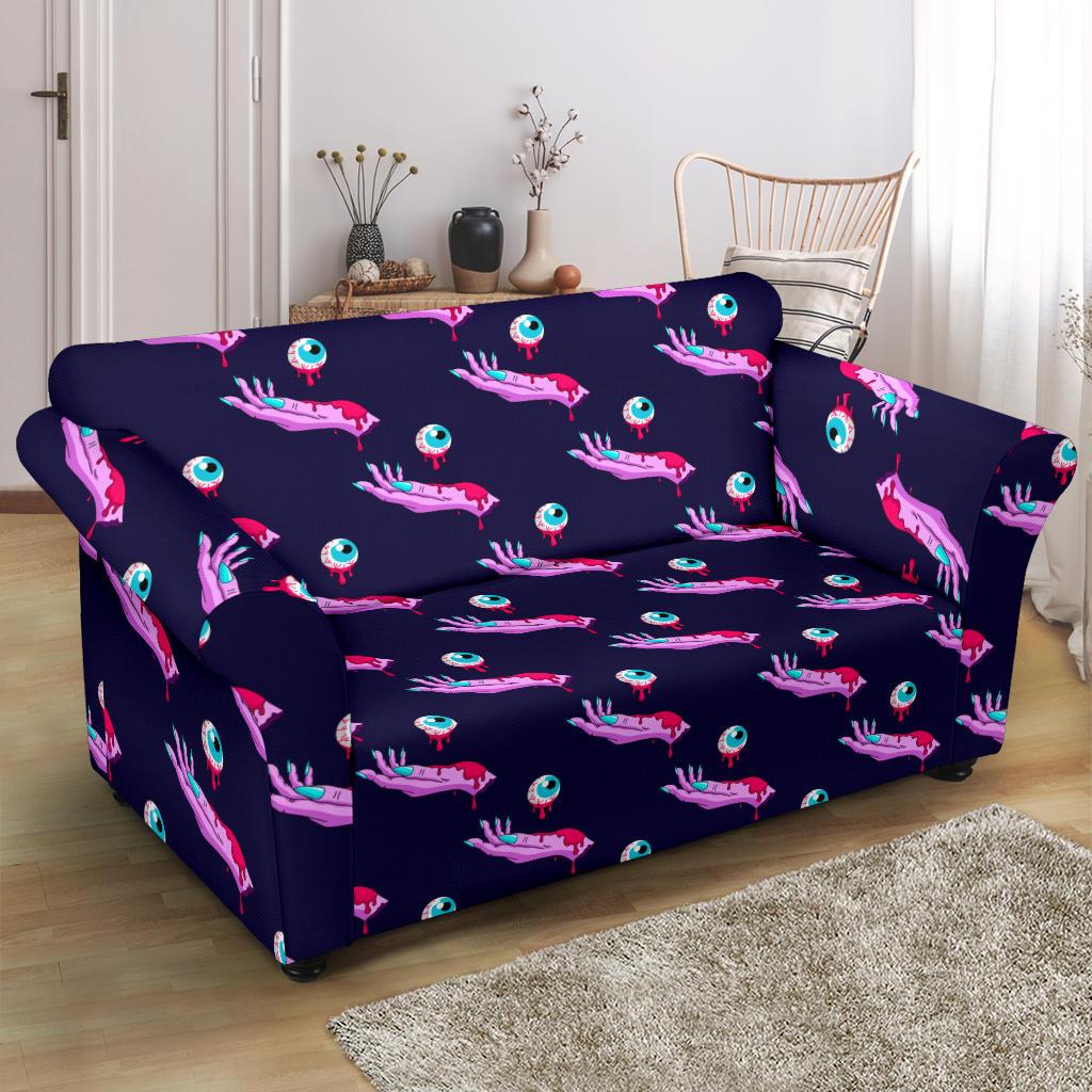 Zombie Pink Hand Design Pattern Print Loveseat Slipcover-JTAMIGO.COM