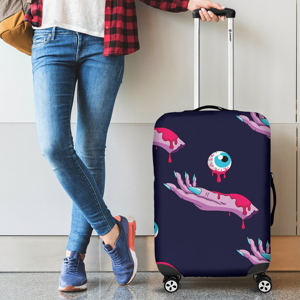 Zombie Pink Hand Design Pattern Print Luggage Cover Protector