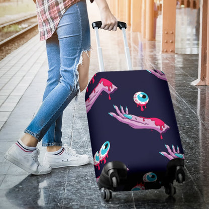 Zombie Pink Hand Design Pattern Print Luggage Cover Protector