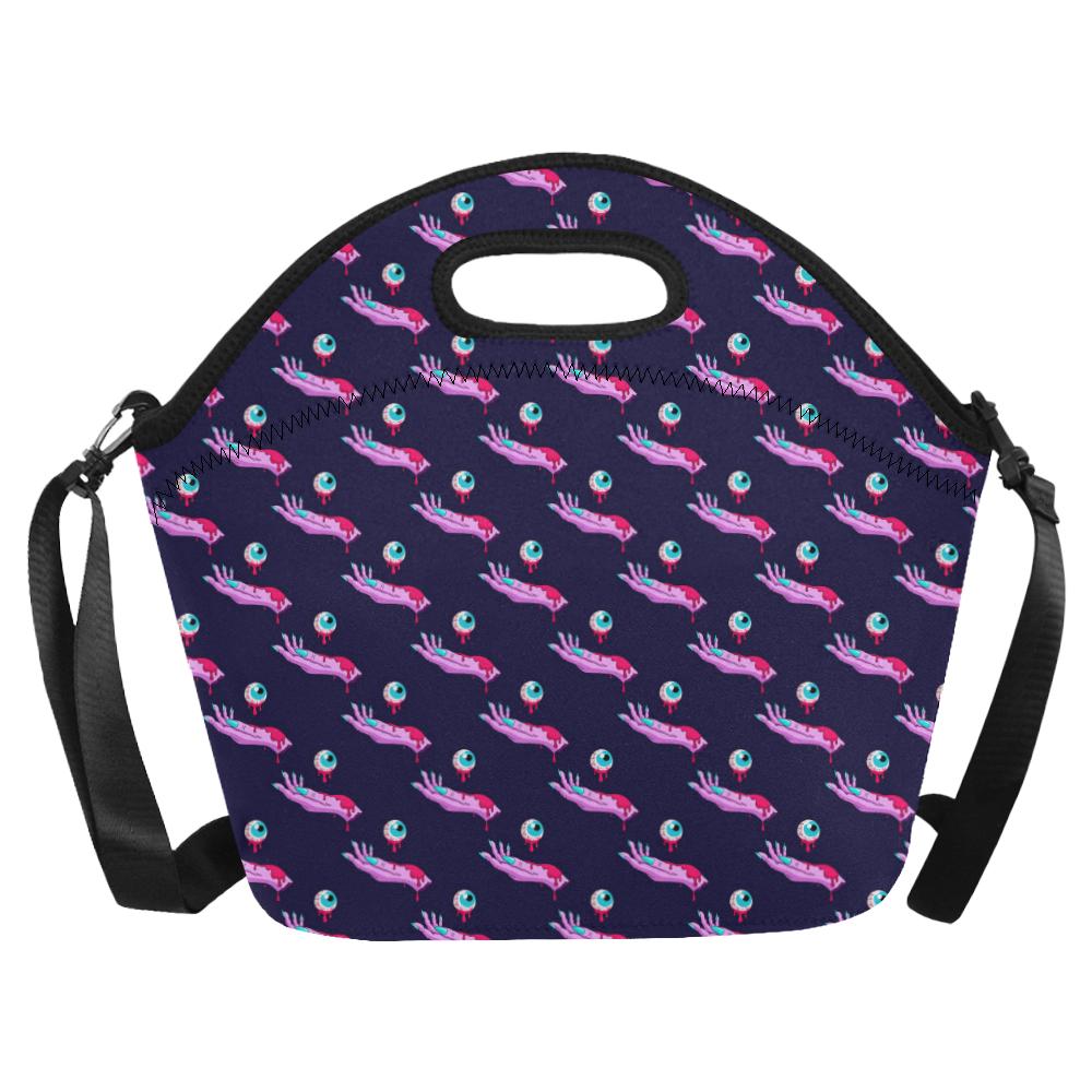 Zombie Pink Hand Design Pattern Print Neoprene Lunch Bag (Model 1669)(Large)-JTAMIGO.COM