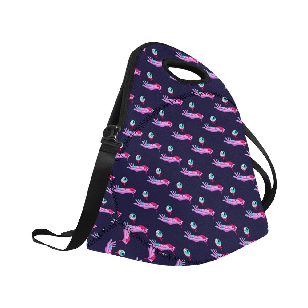 Zombie Pink Hand Design Pattern Print Neoprene Lunch Bag (Model 1669)(Large)-JTAMIGO.COM