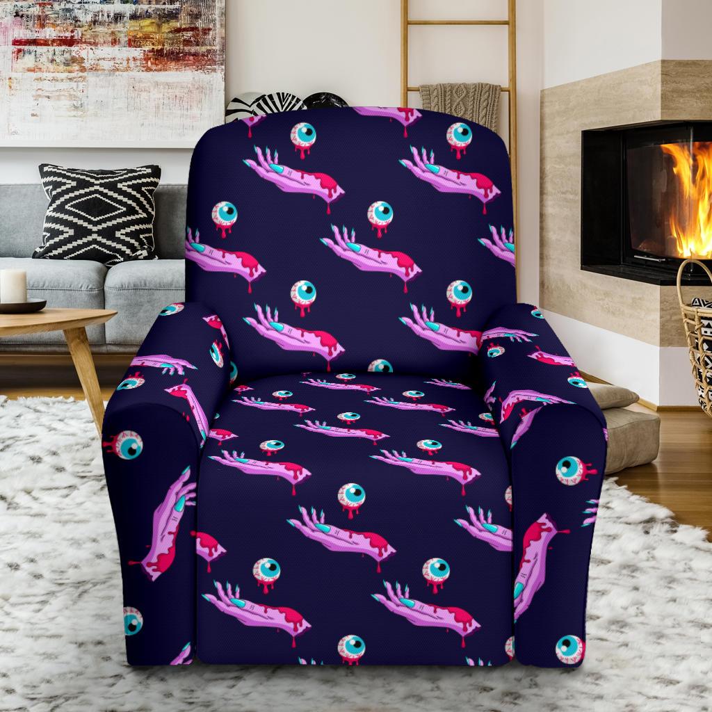 Zombie Pink Hand Design Pattern Print Single Sofa Slipcover -JTAMIGO.COM