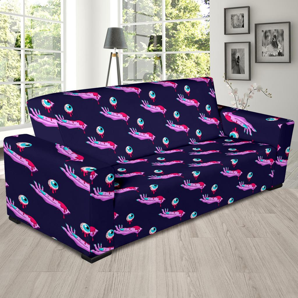 Zombie Pink Hand Design Pattern Print Sofa Slipcover-JTAMIGO.COM