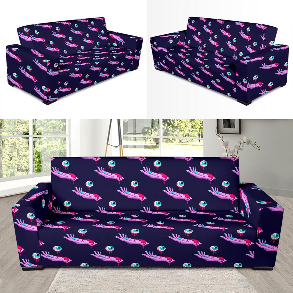 Zombie Pink Hand Design Pattern Print Sofa Slipcover-JTAMIGO.COM