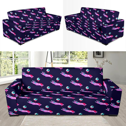Zombie Pink Hand Design Pattern Print Sofa Slipcover-JTAMIGO.COM