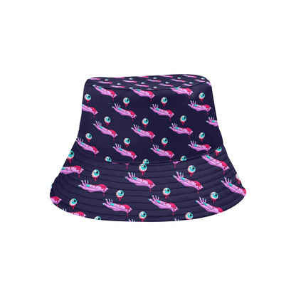 Zombie Pink Hand Design Pattern Print Unisex Bucket Hat
