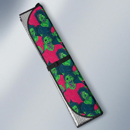 Zombie Themed Design Pattern Print Car Sun Shade For Windshield