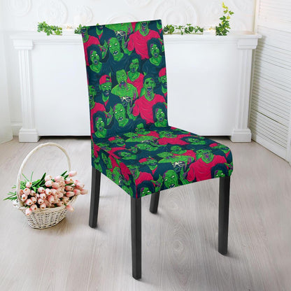 Zombie Themed Design Pattern Print Dining Chair Slipcover-JTAMIGO.COM