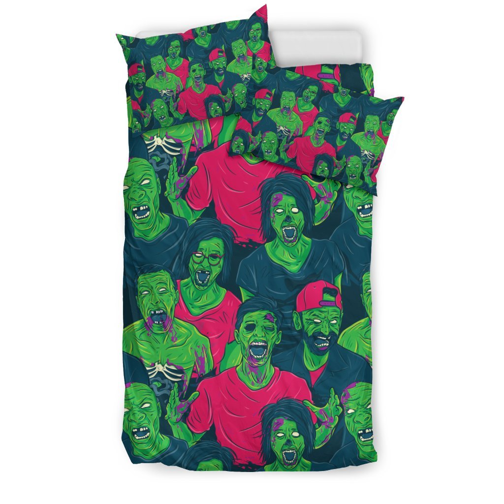Zombie Themed Design Pattern Print Duvet Cover Bedding Set