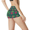 Zombie Themed Design Pattern Print High Waisted Spandex Shorts-JTAMIGO.COM