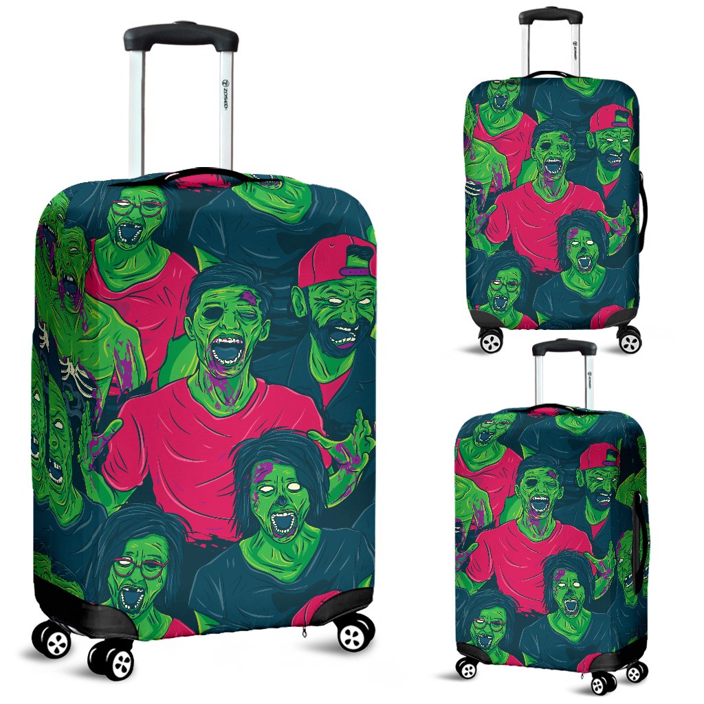 Zombie Themed Design Pattern Print Luggage Cover Protector