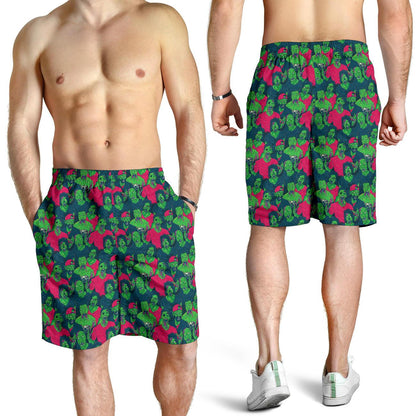 Zombie Themed Design Pattern Print Mens Shorts-JTAMIGO.COM