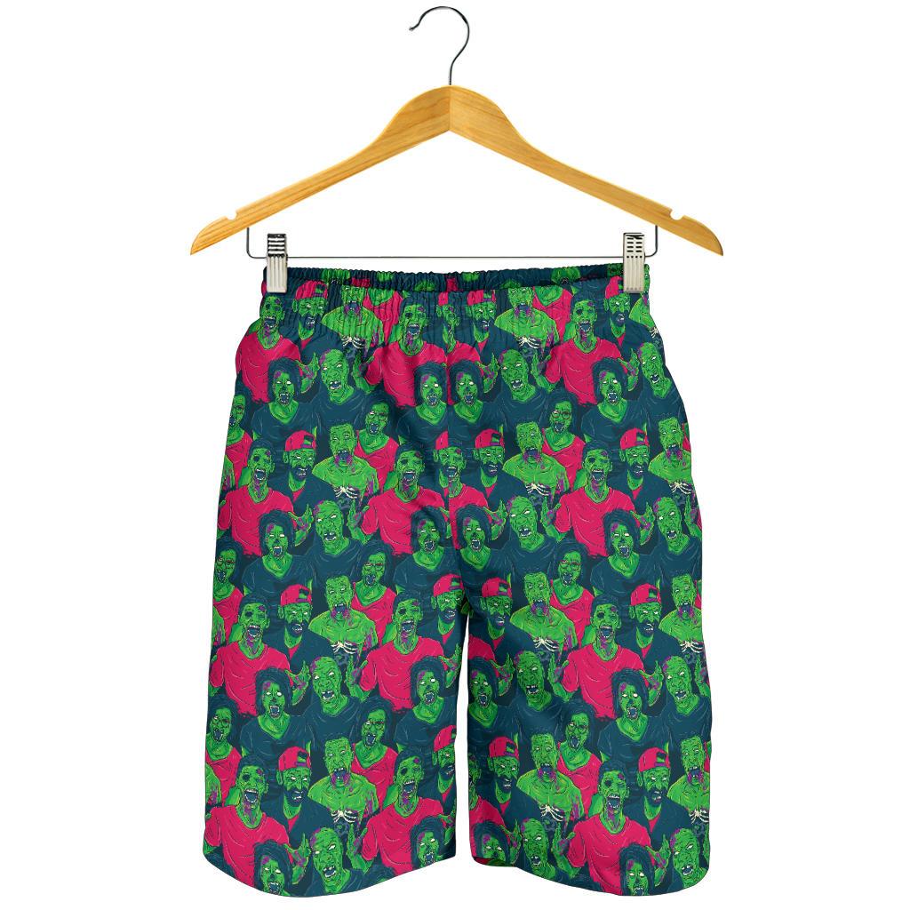 Zombie Themed Design Pattern Print Mens Shorts-JTAMIGO.COM