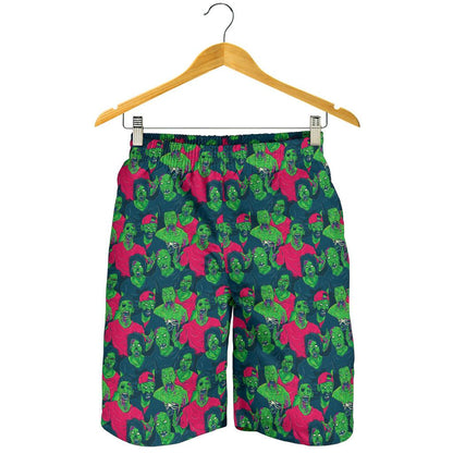 Zombie Themed Design Pattern Print Mens Shorts-JTAMIGO.COM