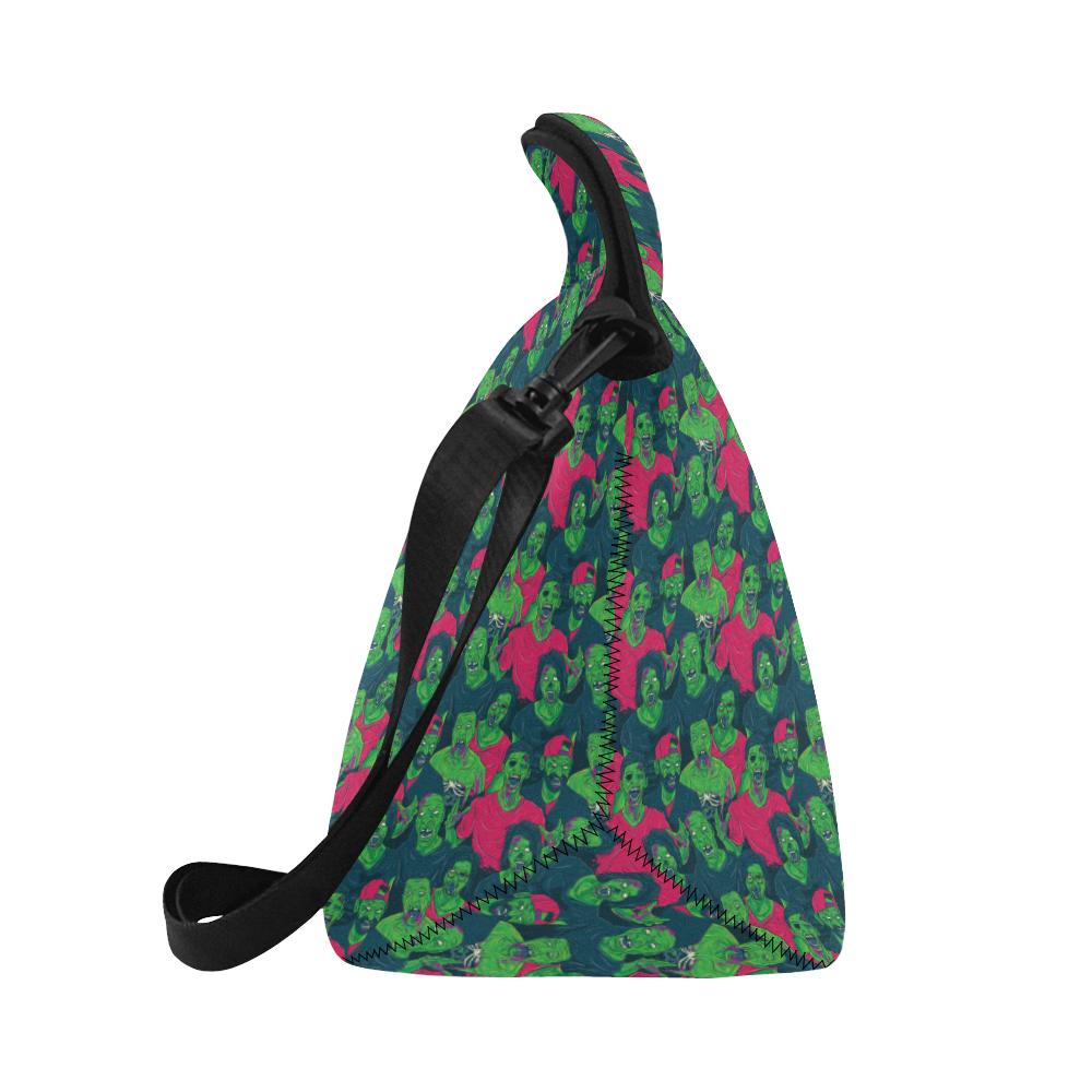 Zombie Themed Design Pattern Print Neoprene Lunch Bag (Model 1669)(Large)-JTAMIGO.COM