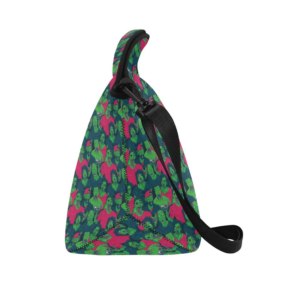 Zombie Themed Design Pattern Print Neoprene Lunch Bag (Model 1669)(Large)-JTAMIGO.COM