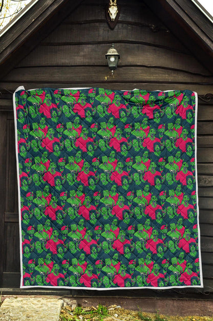 Zombie Themed Design Pattern Print Premium Quilt-JTAMIGO.COM