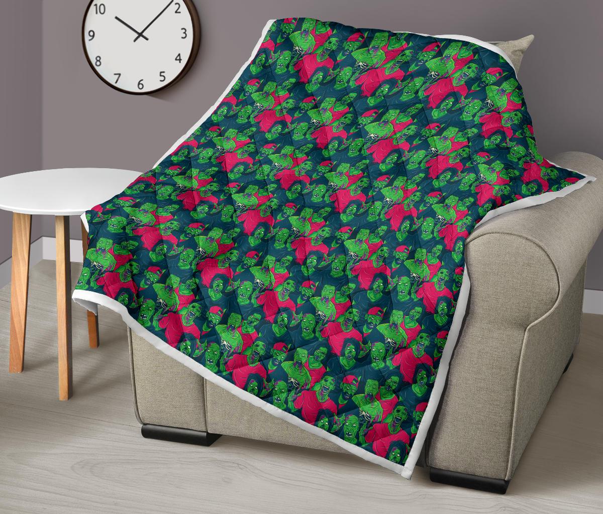 Zombie Themed Design Pattern Print Premium Quilt-JTAMIGO.COM