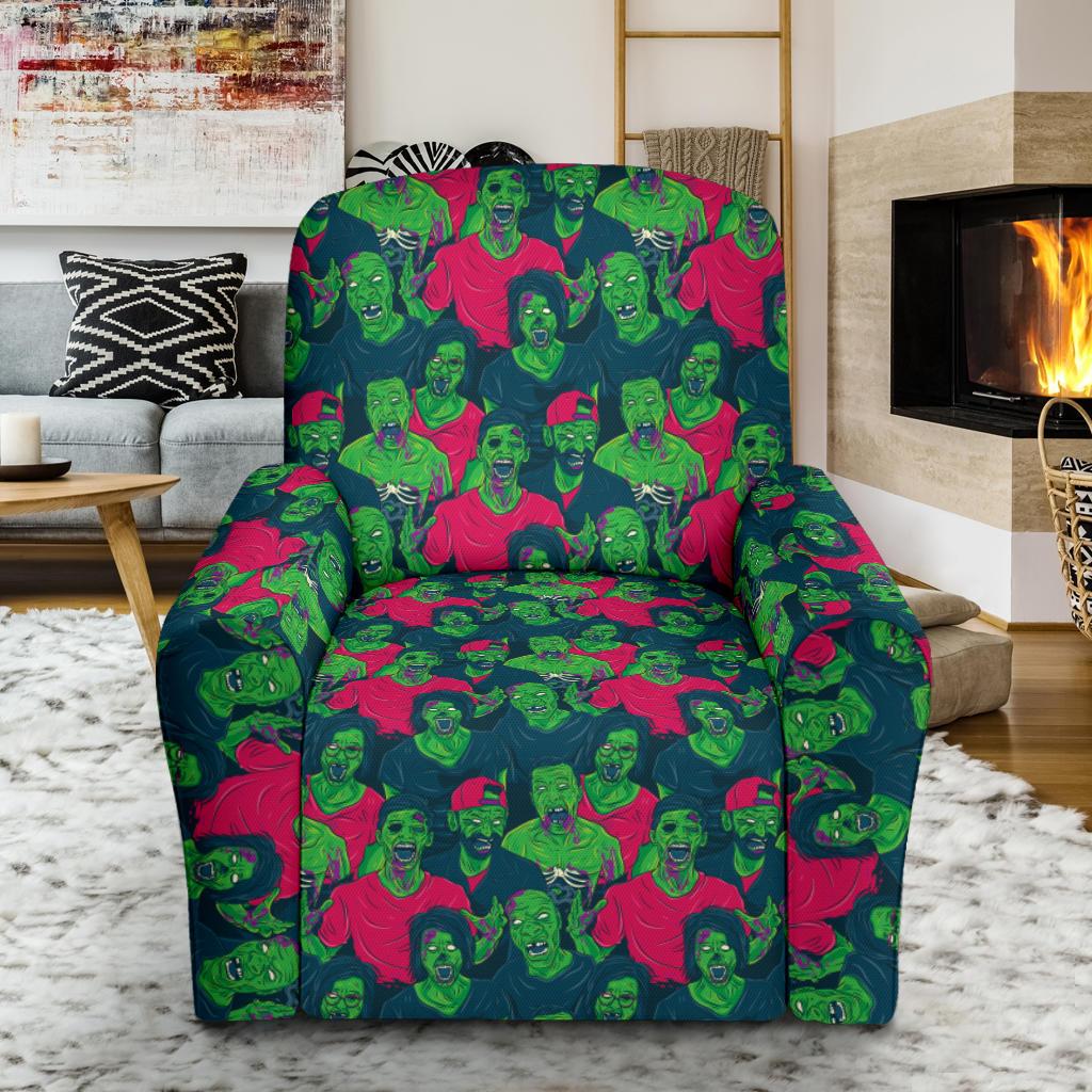 Zombie Themed Design Pattern Print Single Sofa Slipcover -JTAMIGO.COM