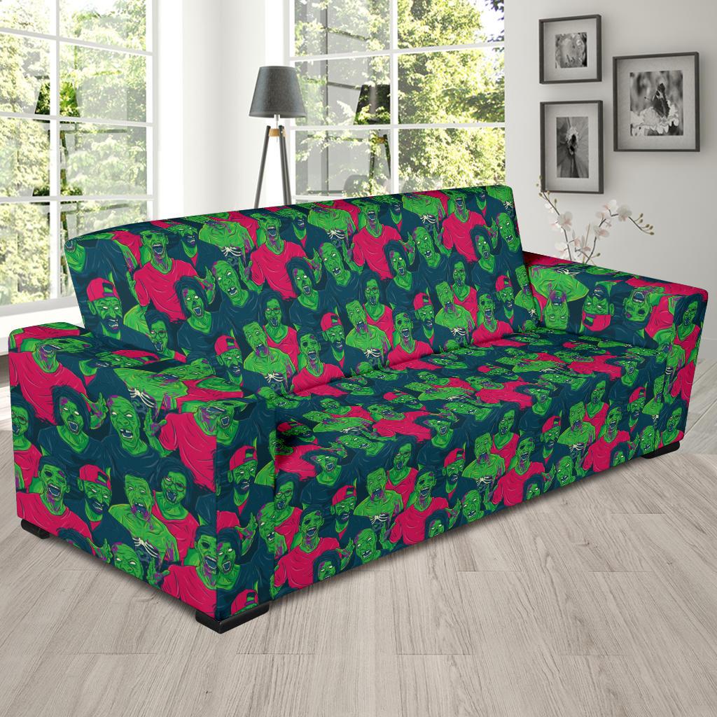 Zombie Themed Design Pattern Print Sofa Slipcover-JTAMIGO.COM