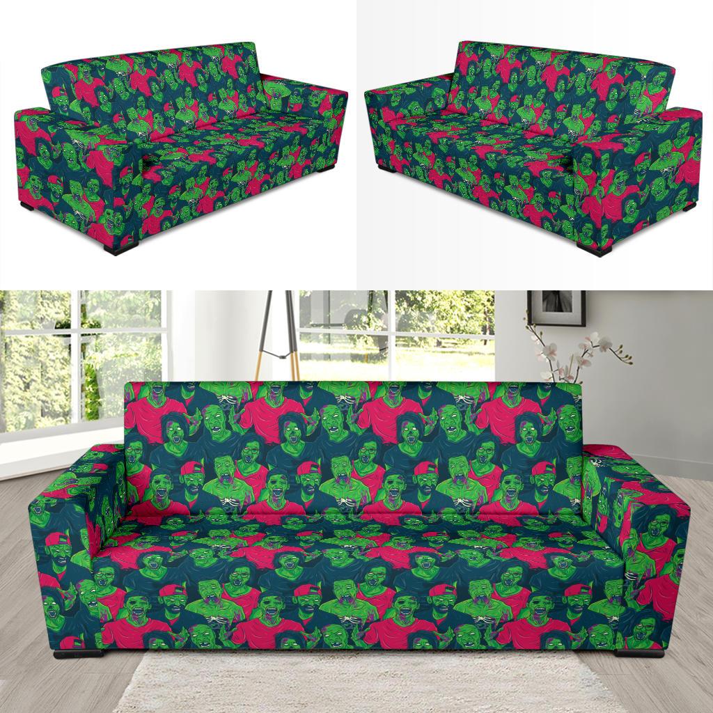 Zombie Themed Design Pattern Print Sofa Slipcover-JTAMIGO.COM