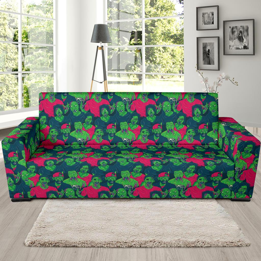 Zombie Themed Design Pattern Print Sofa Slipcover-JTAMIGO.COM