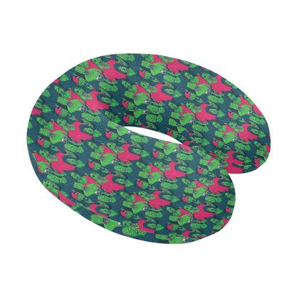 Zombie Themed Design Pattern Print U-Shaped Travel Neck Pillow-JTAMIGO.COM